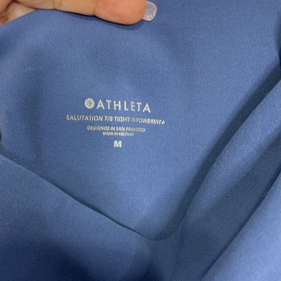 Lot two leggings Athleta and Nike size M black and blue - Picture 11 of 15